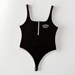 Chic Black and White Bodysuit Jumpsuit